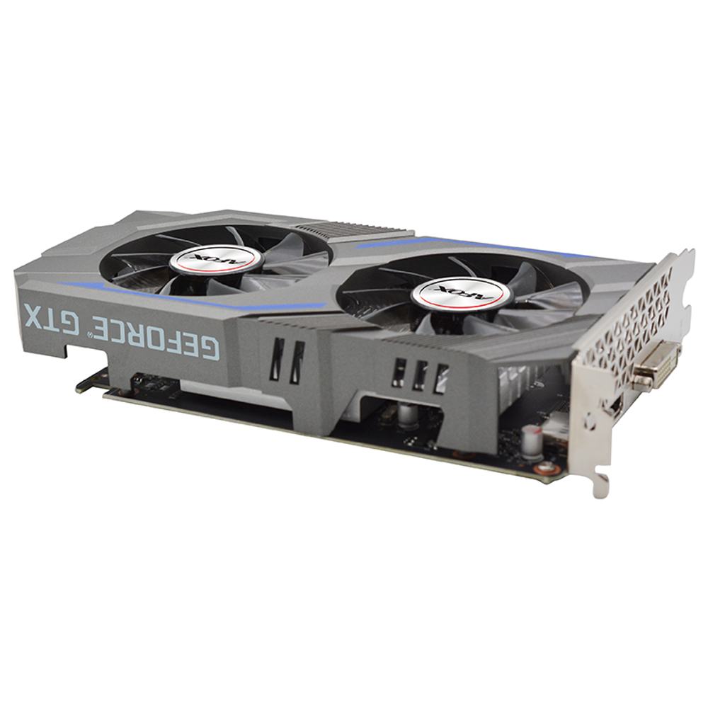 Видеокарта AFOX NVIDIA GeForce GTX1650, 4Гб GDDR6, 128 бит, Retail, PCIe3.0, 2xFAN, 2-SLOT, 75Вт, HDMI, DVI, DP (AF1650-4096D6H1-V4)