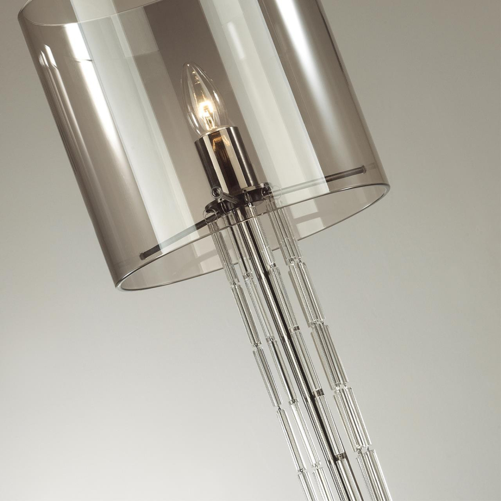 4890/1F HALL ODL_EX23 91 черный хром/дымчатый/ металл/стекло Торшер E27 1*40W NICOLE