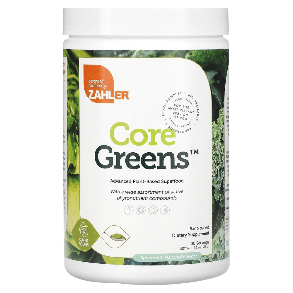 Zahler, Core Greens, растительный суперфуд с улучшенной формулой, 345 г (12,2 унции)