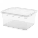 Контейнер универсальный с крышкой для хранения мелочей, прозрачный, 19*16*9см. 1,9л✦