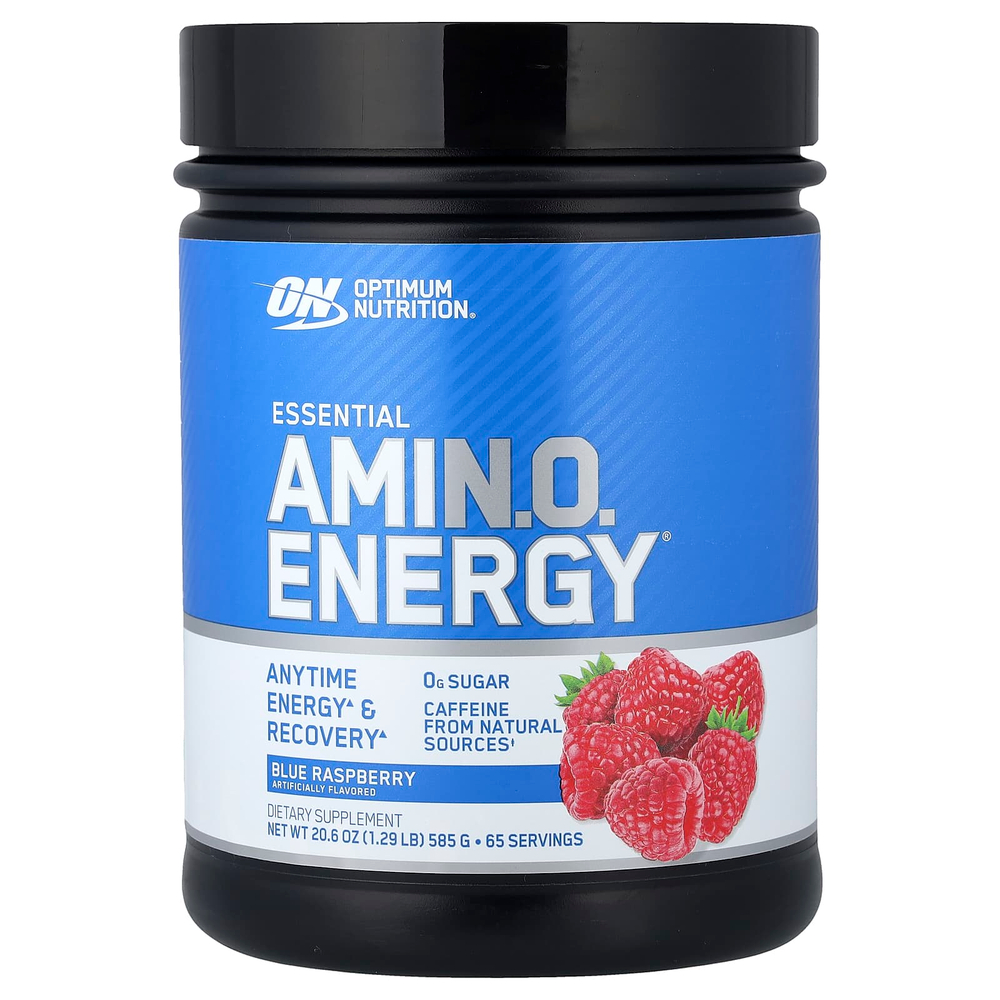 Optimum Nutrition, Незаменимые Amin.O. Energy®, голубая малина, 585 г (20,6 унции)