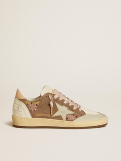 Ball Star in brown suede with leather star and heel tab