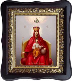 Державная икона Божьей Матери на холсте.
