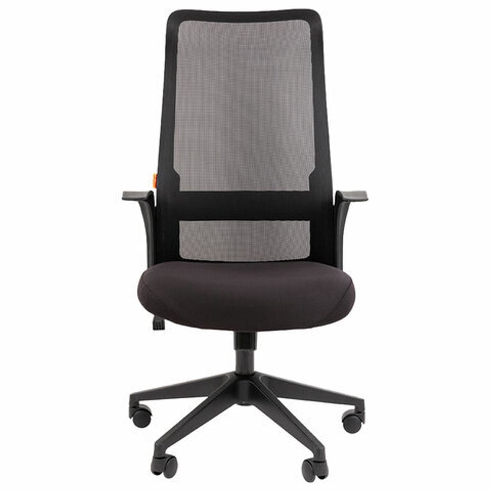 Кресло офисное Chairman CH 573, сетка/ткань, черное, ш/к 53342, 7134740