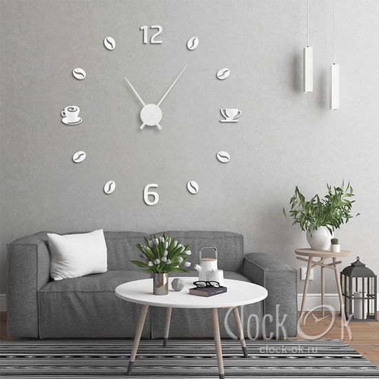 Настенные 3D часы Coffee