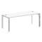 Onix Direct Lux Стол руководителя П-обр. м/к M-O.MP-SRR-6.8 Белый Бриллиант/Нержавеющая Сталь/Хром 1