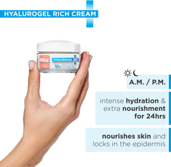 MIXA Hyalurogel Rich - интенсивно увлажняющий дневной крем с гиалуроновой кислотой /   50  ml  / GTIN 3600550934915