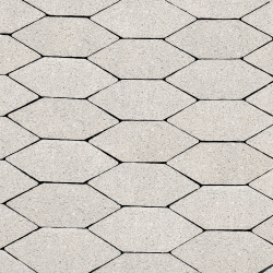 Тротуарная плитка СКОШЕННЫЙ ШЕСТИУГОЛЬНИК Б.1.ШГ.6 100х100х100х60мм Стандарт Белый