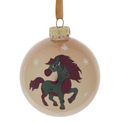 GAEM Украшение новогоднее "Шар с лошадкой", L7 W7 H9 см