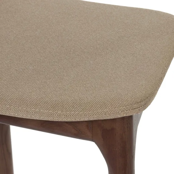 Полубарный стул Esse 65 см, темно-коричневый, бежево-серая водоотталкивающая обивка