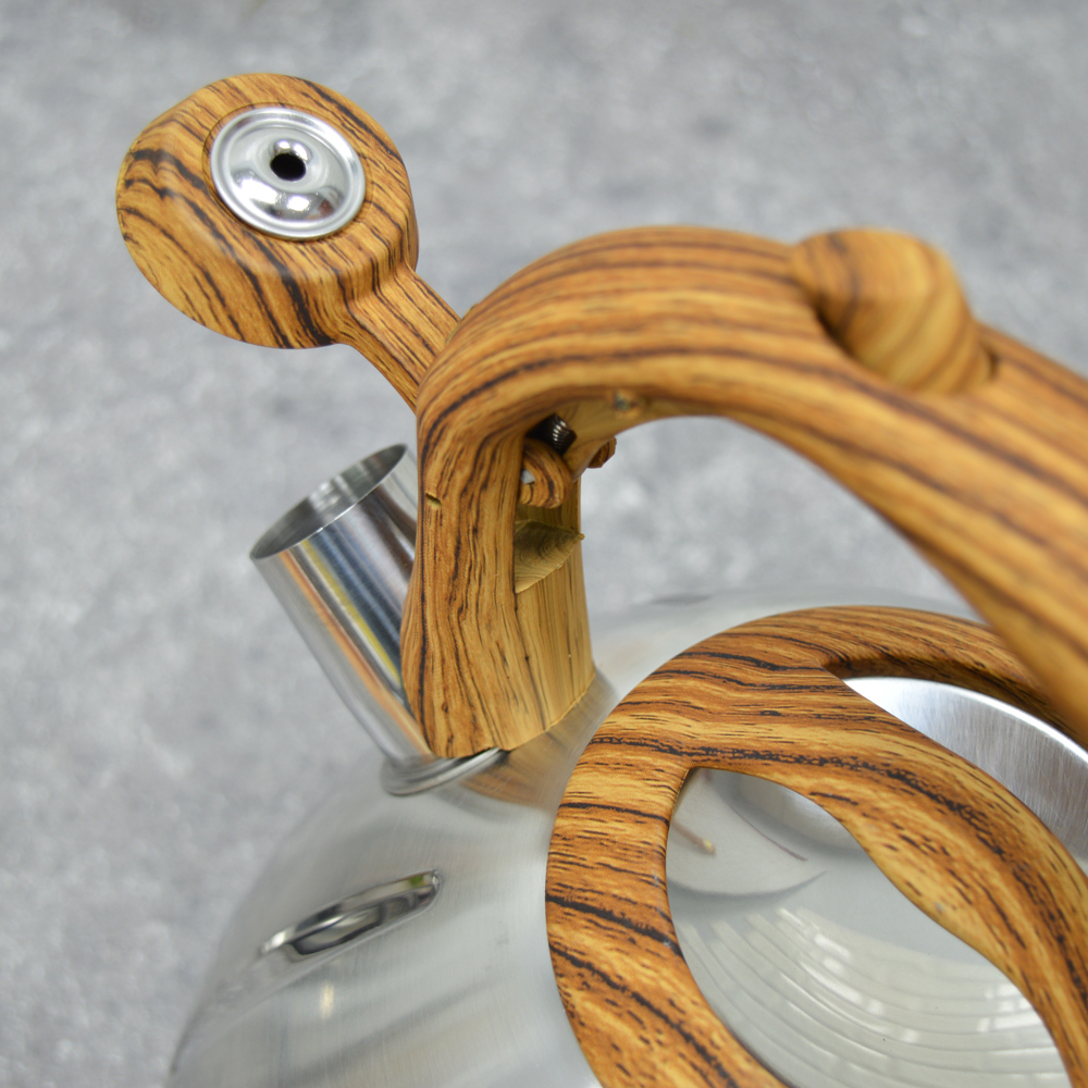 Чайник 3л со свистком, коричневая ручка, матовый НМ 55157