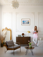 Картина авторская акварельная в паспарту 40х50 см на стену для интерьера "Разбиваясь о каменистый берег"