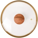 Сковорода 24*6см «Granit ultra» (black-gold) со съемной ручкой и стекл. крышкой сгбг243а