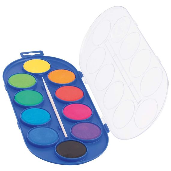 Akvarel boya \ Акварельные краски SET OF 10 WATERCOLOUR TABLETS Ø45mm