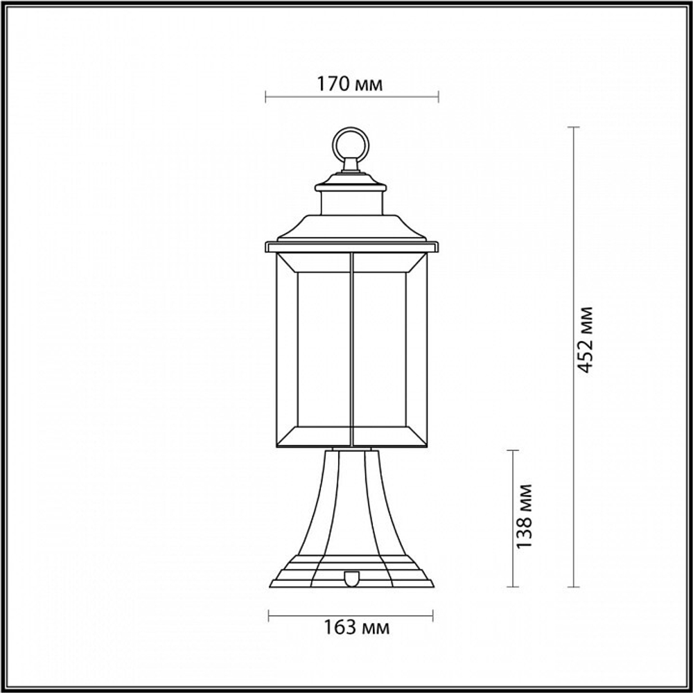 Уличный наземный низкий светильник Odeon Light 4961/1A