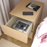 Комод с 2 ящиками - IKEA MALM, 40х55х48 см, дубовый шпон, беленый МАЛЬМ ИКЕА