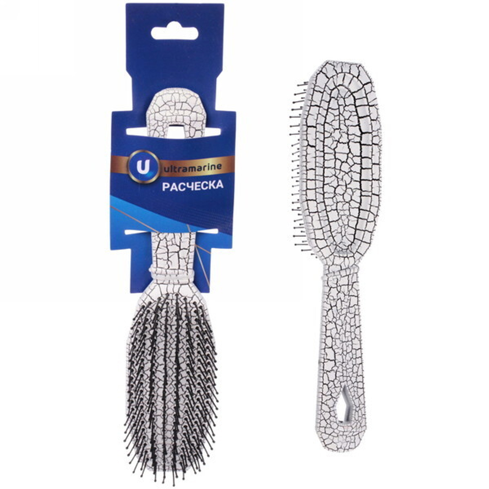 Расческа массажная «Dewal style», цвет платиновый, 22*5см