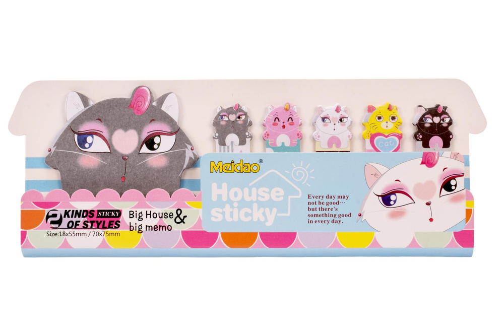 Набор стикеров с липким краем "Животные", 5+1, микс