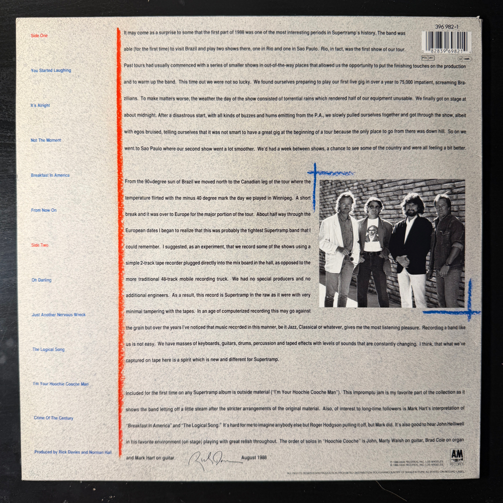 Supertramp - Live '88 (Германия 1988г.)