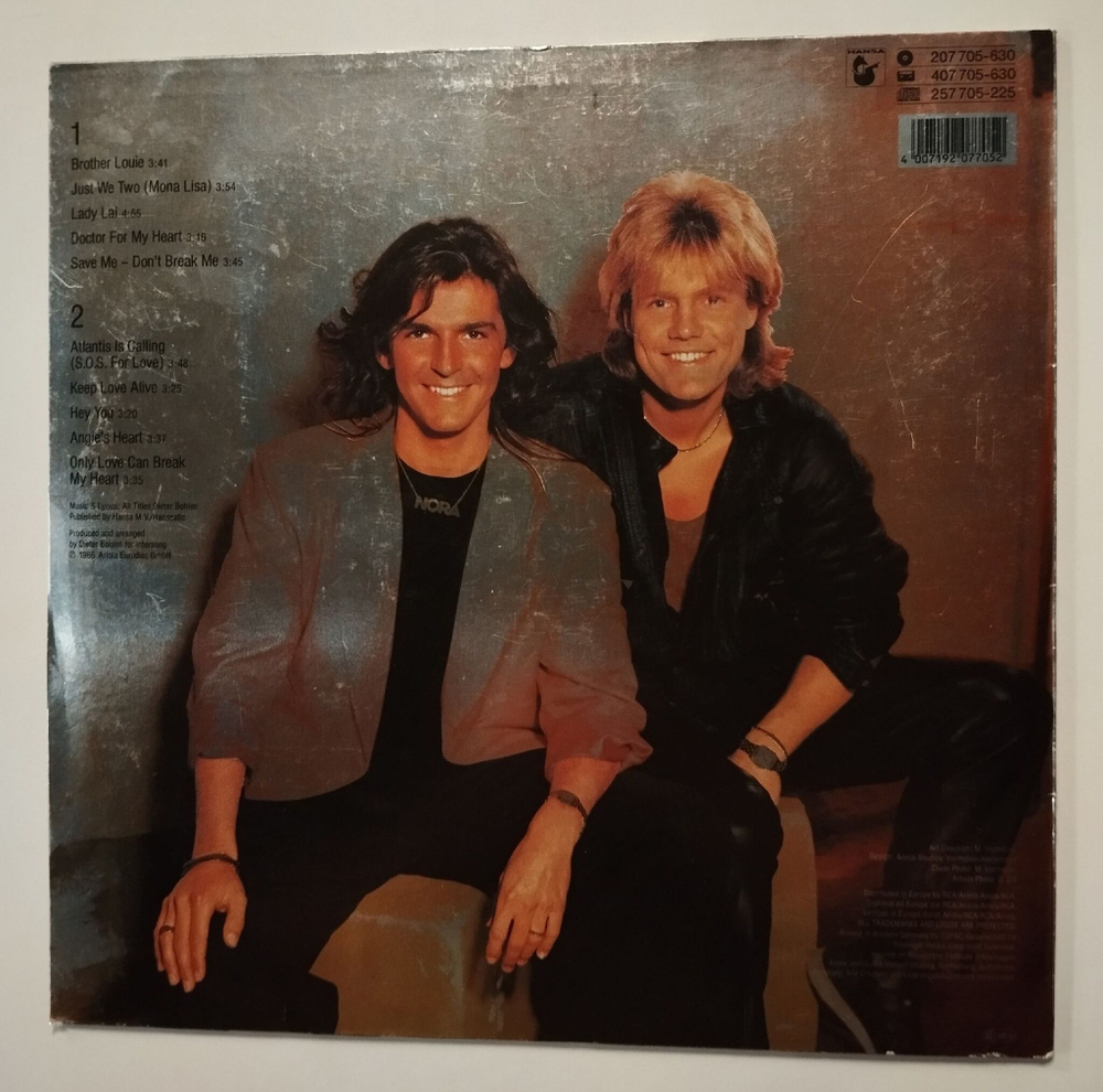Винтажная виниловая пластинка LP Modern Talking Ready For Romance The 3rd Album (Germany 1986)