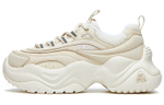 FILA FUSION Fila tide brand Ray 1 Pose Ray thick-soled non-slip wear-resistant balance increased low-cut daddy shoes women's beige