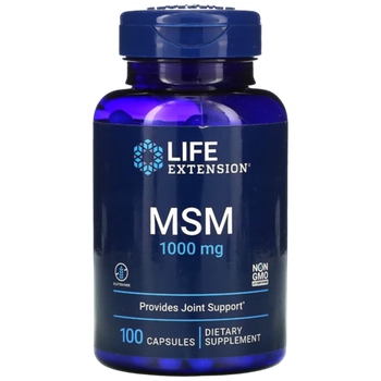Life Extension MSM 1000 mg 100 capsules, МСМ, Метилсульфонилметан