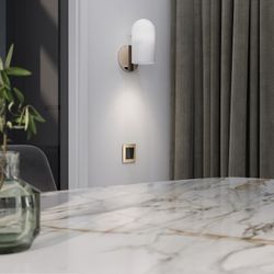 Выключатель двухклавишный без рамки Werkel черный акрил W1120048