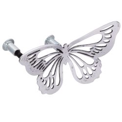 Ручка мебельная Бабочки 130 Античное серебро
