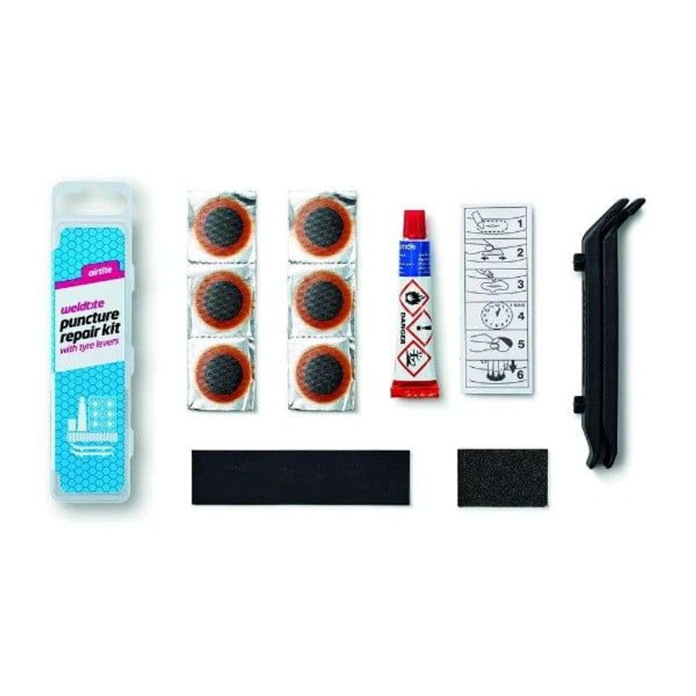 Аптечка для ремонта камер WELDTITE (6 самоклеек+шкурка+клей+2 монтировки) (7-01029)
