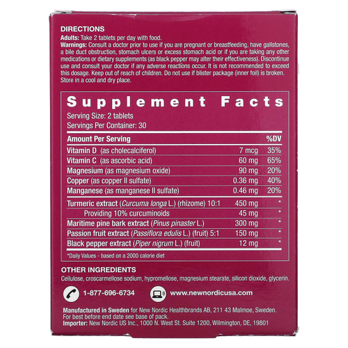 New Nordic, Free to Move, 60 таблеток