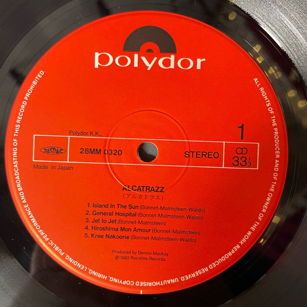 Винтажная виниловая пластинка LP Alcatrazz No Parole From Rock N Roll (Japan 1983) (Obi) Island In The Sun