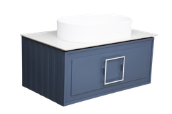 Тумба под раковину La Fenice Cubo Blu Grigio синяя 80 FNC-01-CUB-BG-80