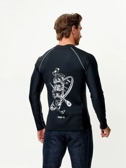 Куртка неопреновая Sargan Skeleton Sup неопрен 2 мм/лайкра черный