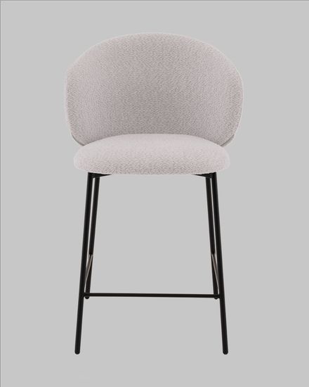 Стул полубарный Блейз букле светло-серый