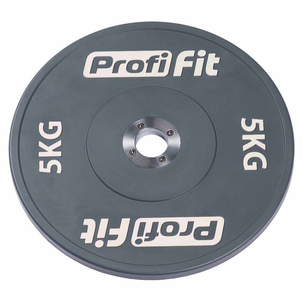 Диск профессиональный обрезиненный HARD цветной D51 мм PROFI-FIT 5 кг