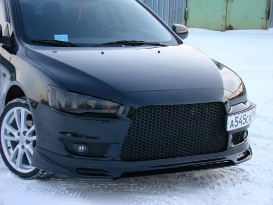 Юбка переднего бампера Zodiak для Mitsubishi Lancer 10