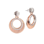 Серьги Boccadamo XOR388RS BR/RG с кристаллами Swarovski, покрытием золотом