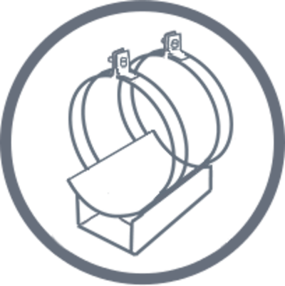 Скользящая подкладная опора в футляре ФСО2 для труб в ППУ Ду 50-1000 серии 1-487-1997.01.000 530/630/820 465053