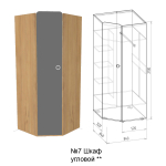 Угловой шкаф молодежная Скай графит от фабрики Союз Мебель в Севастополе по доступным ценам