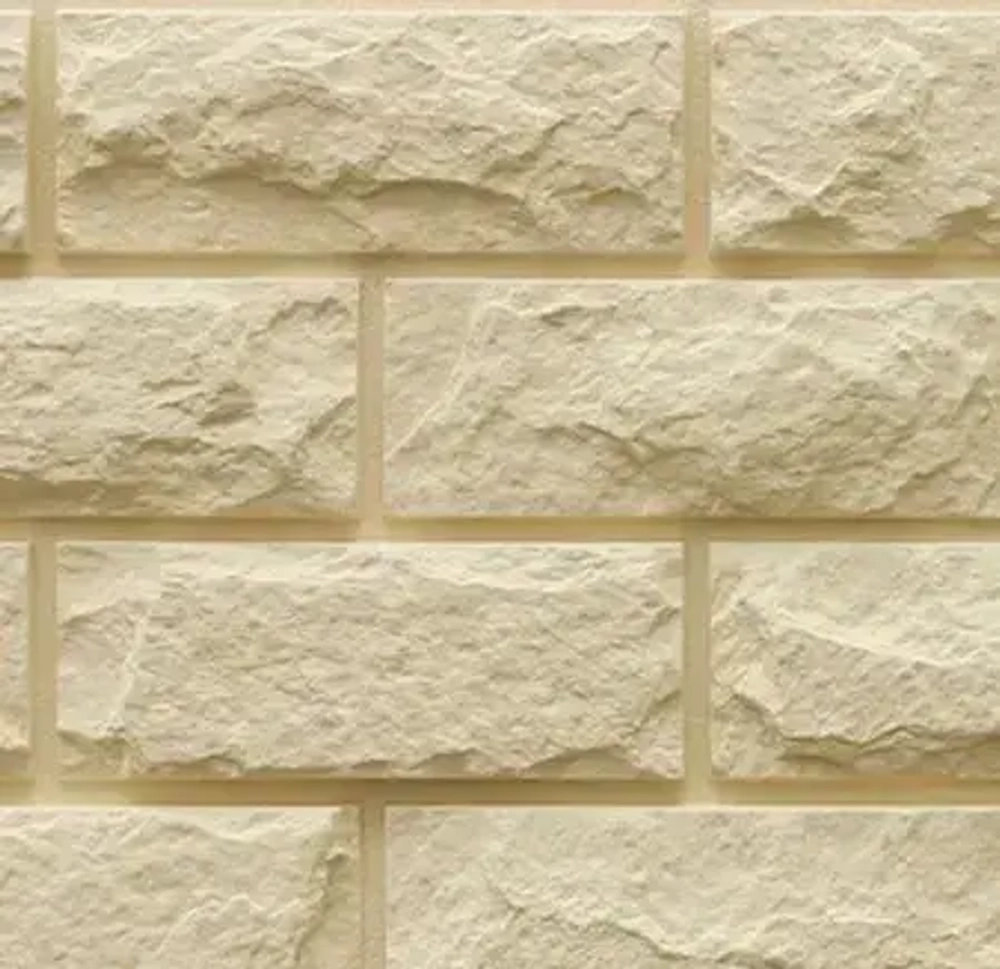 Панель фасадная GRAND LINE Колотый камень Classic, Бежевая, полипропиленовая, пластиковая для стен 0,992х392 мм, 0,39м2 2 уп - 20 штук