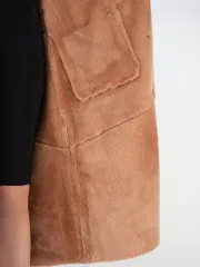 Дубленка зимняя натуральная с капюшоном