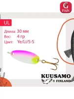 Блесна для рыбалки UL 1 30/4,0 BL/GR/FYe/FR-C