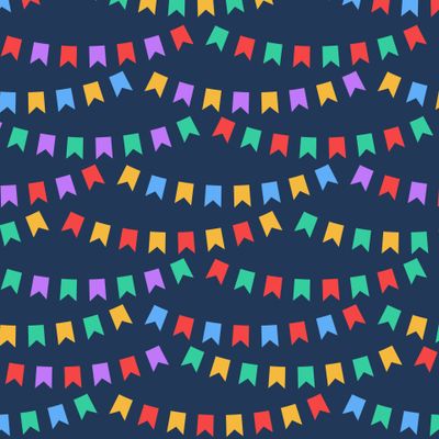 Цветные флажки ночью