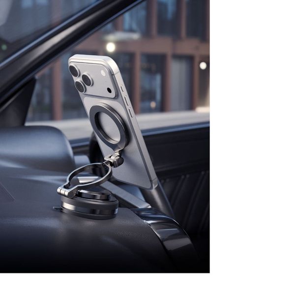Держатель на присоске Energea MagMount Flex (MagSafe), Темно-серый | Gunmetal