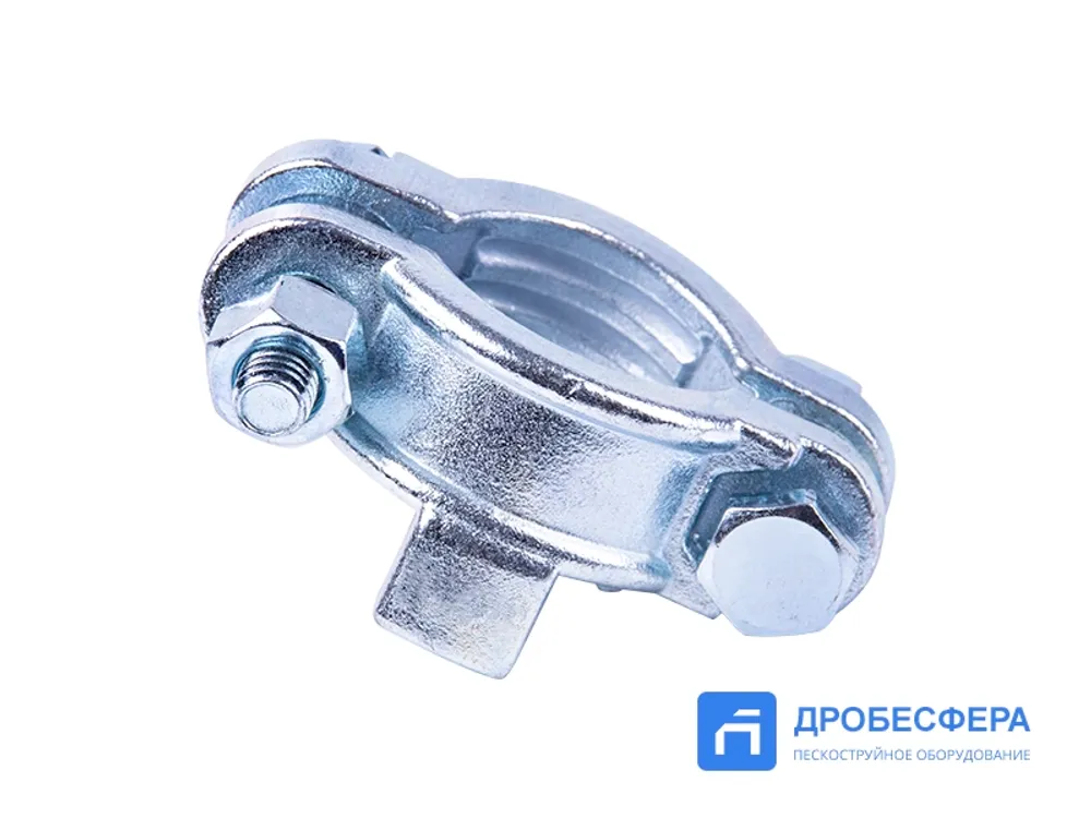 Хомут силовой двухболтовый сталь SK 29 1/2" с фиксаторами