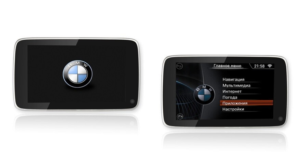 Монитор на подголовник для BMW - ERGO ER11BA с сенсорным экраном 11” (FullHD 1920x1080, Android, 3+32Gb) серебряный