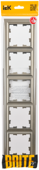 BRITE Рамка 5-местная РУ-5-БрШ шампань IEK