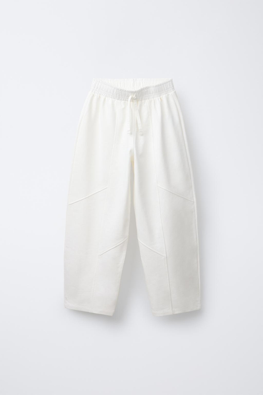 ZARA БРЮКИ BALLOON ИЗ МЯГКОЙ ТКАНИ, ЭКРЮ