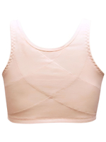 Полуграция с передней застежкой, корректором осанки, без косточек, 110D бежевый