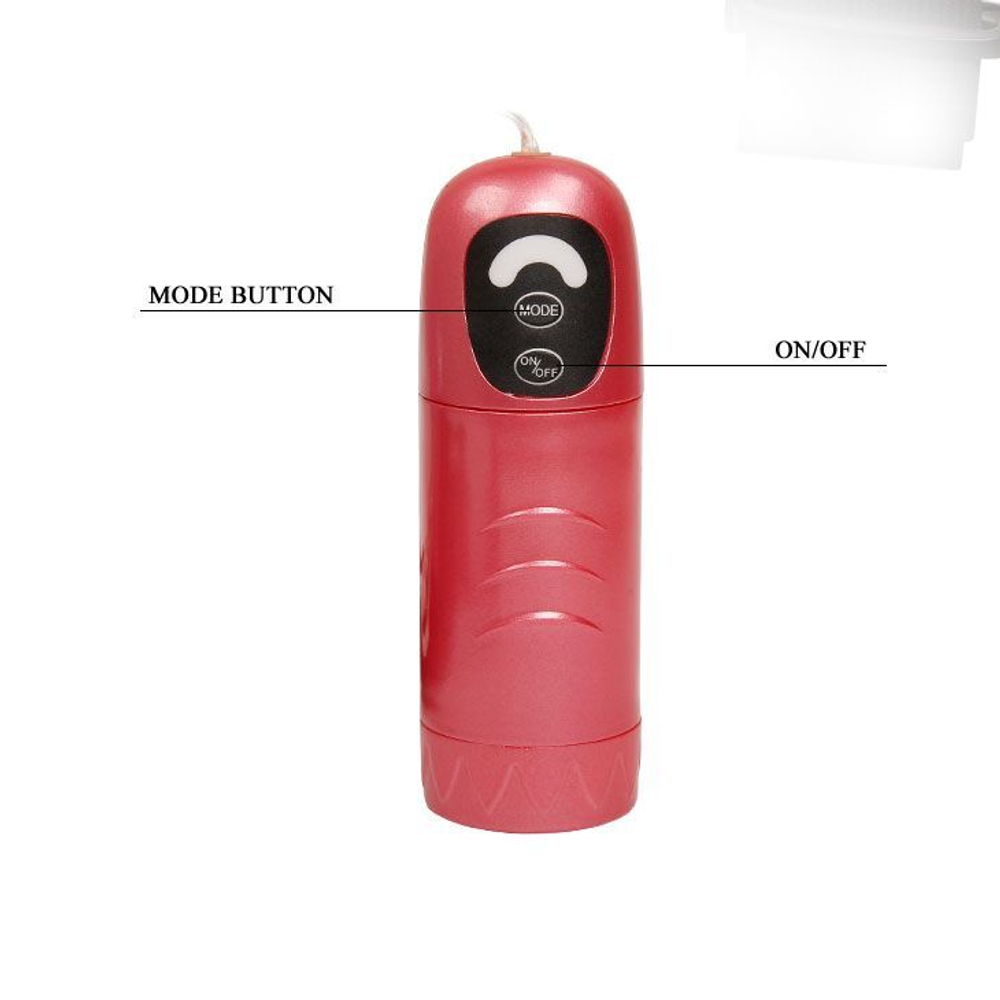 Страпон-ротатор со стимуляцией клитора - 18 см. (Цвет: розовый)